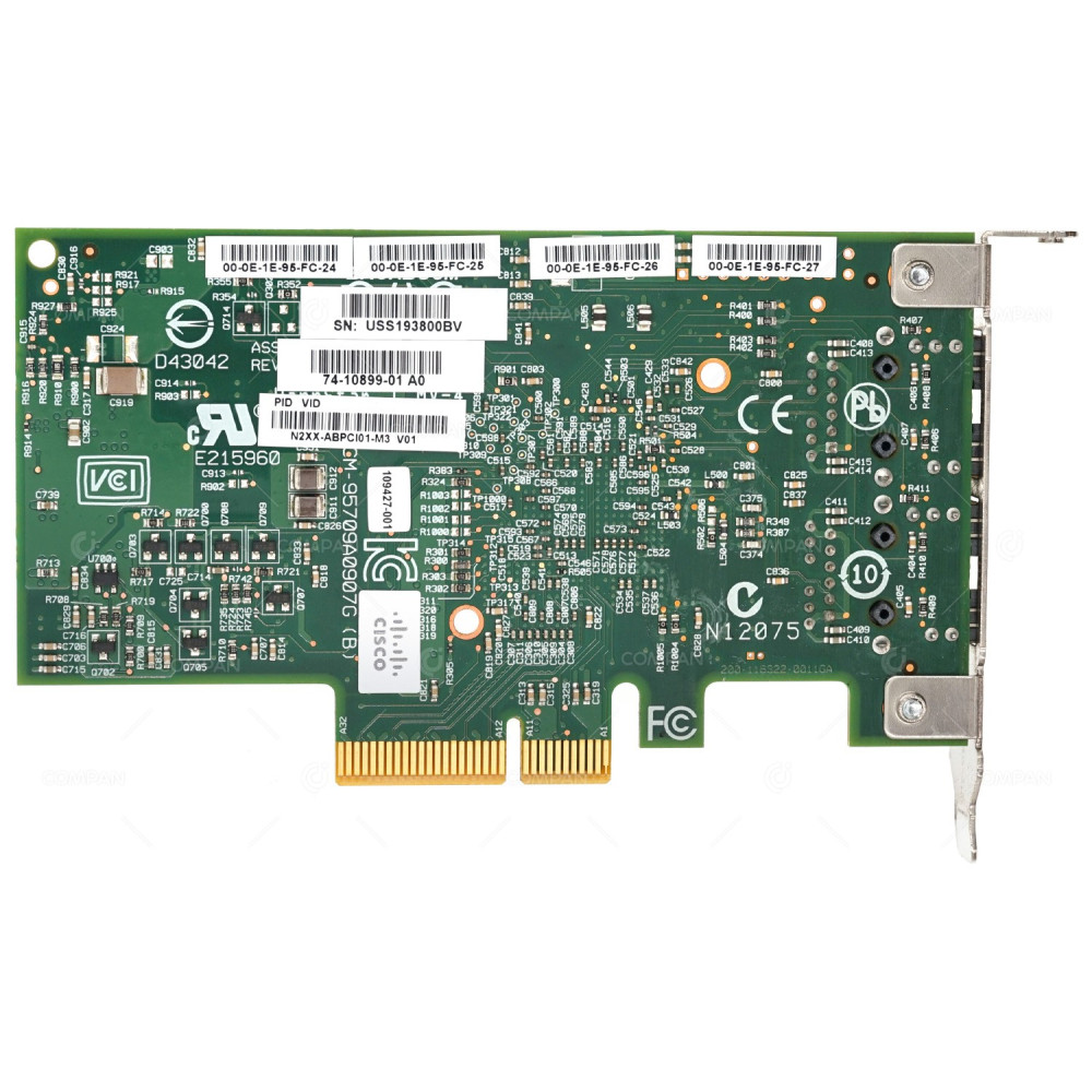 74-10899-01 LP CISCO BROADCOM 5709 DUAL PORT 1GB RJ-45 ETHERNET CARD LP